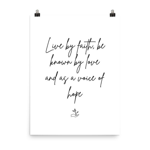 Live by faith poster